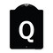 Signmission Sign with Letter Q Heavy-Gauge Aluminum Architectural Sign, 24" x 18", BW-1824-22932 A-DES-BW-1824-22932 - alternate 1